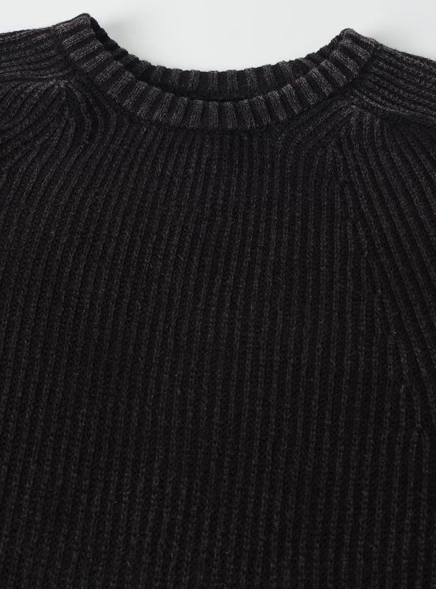 Boys Solid Knit Sweater
