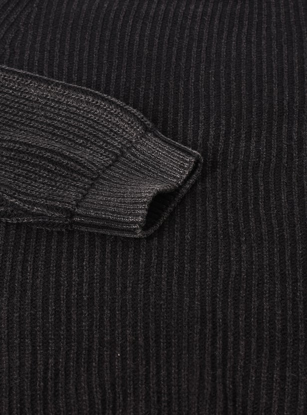 Boys Solid Knit Sweater