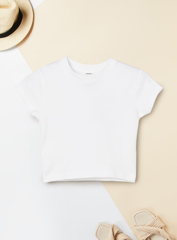 Girls Printed Dress with T-shirt