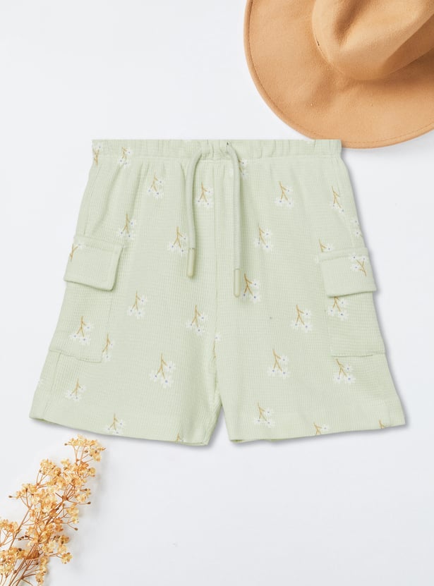 Girls Printed Shorts Set