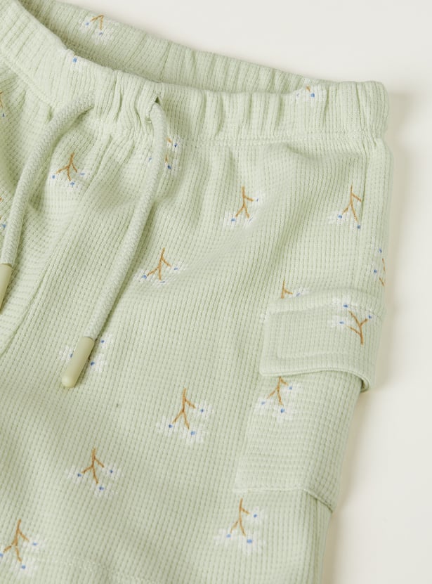 Girls Printed Shorts Set