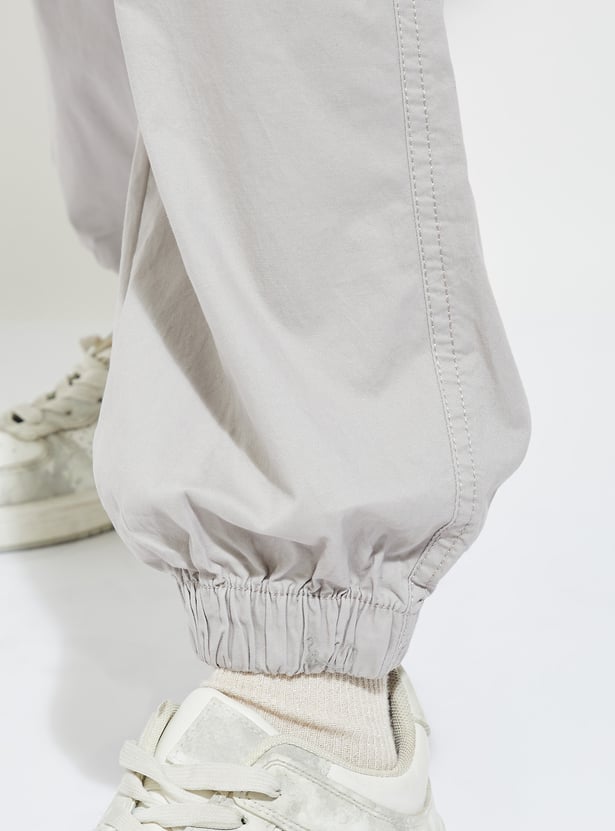 ALAYA F x URB_N Women Solid Baggy Fit Cargo Joggers