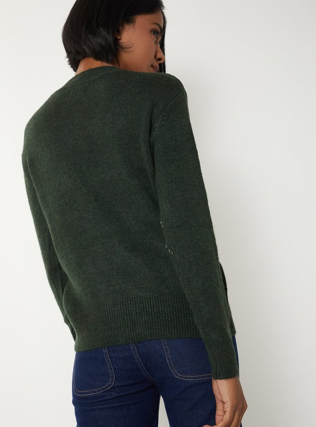 Women Embellished Sweater