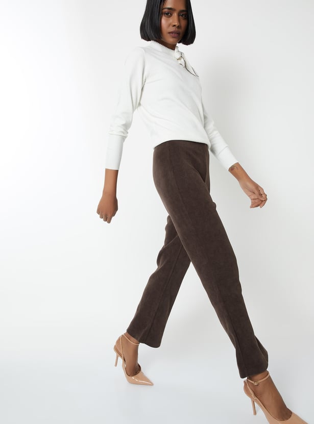 Kalki x Max Women Knit Textured Flared Trousers