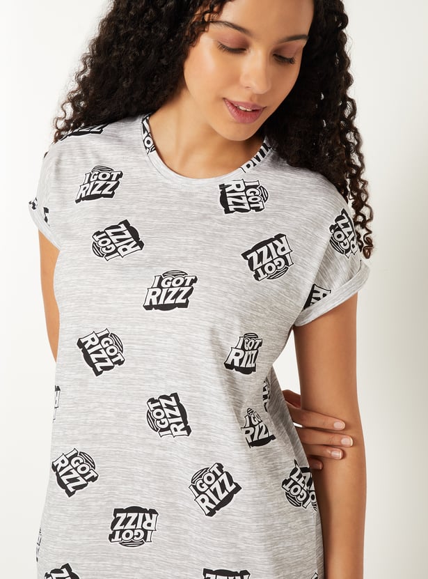 Women Printed Nightdress