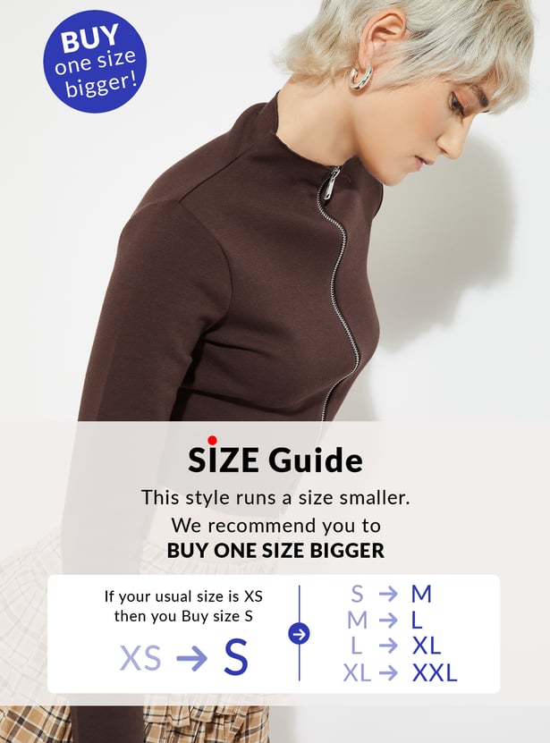 ALAYA F x URB_N Women Solid Crop Jacket