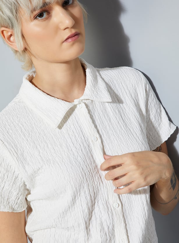 ALAYA F x URB_N Women Textured Shirt