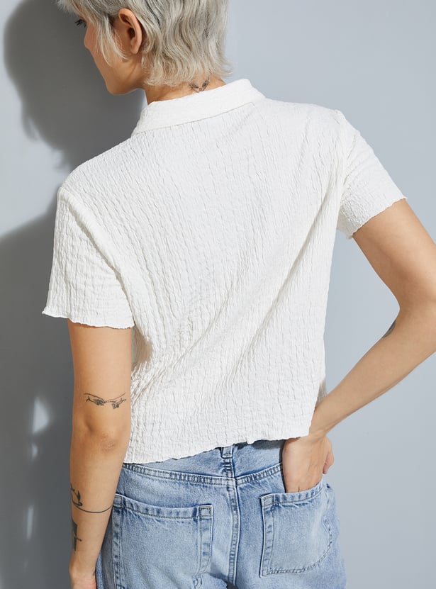 ALAYA F x URB_N Women Textured Shirt