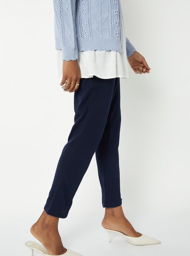 Women Knit Straight Pants