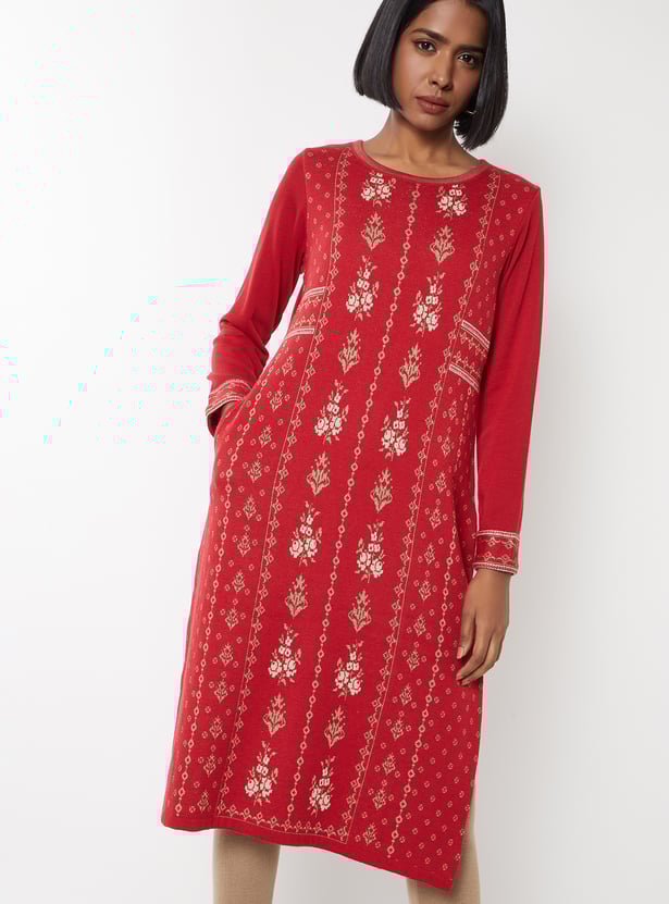 Women Knit Straight Kurta
