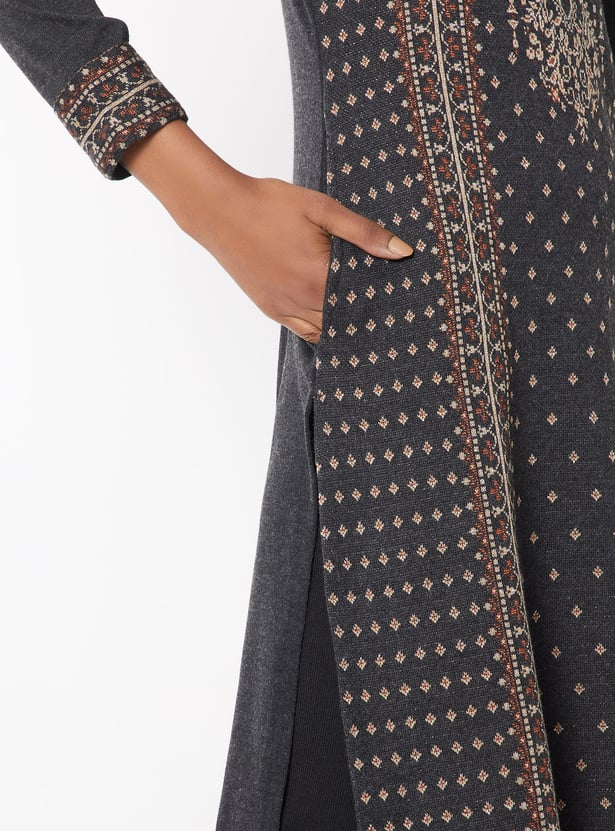 Women Knit Straight Winter Kurta