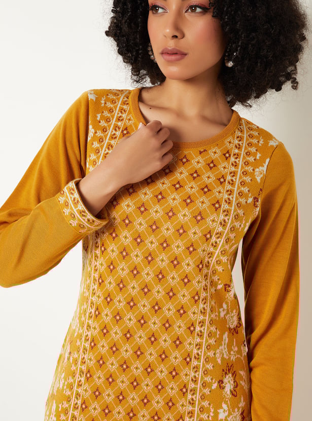 Women Knit Straight Winter Kurta