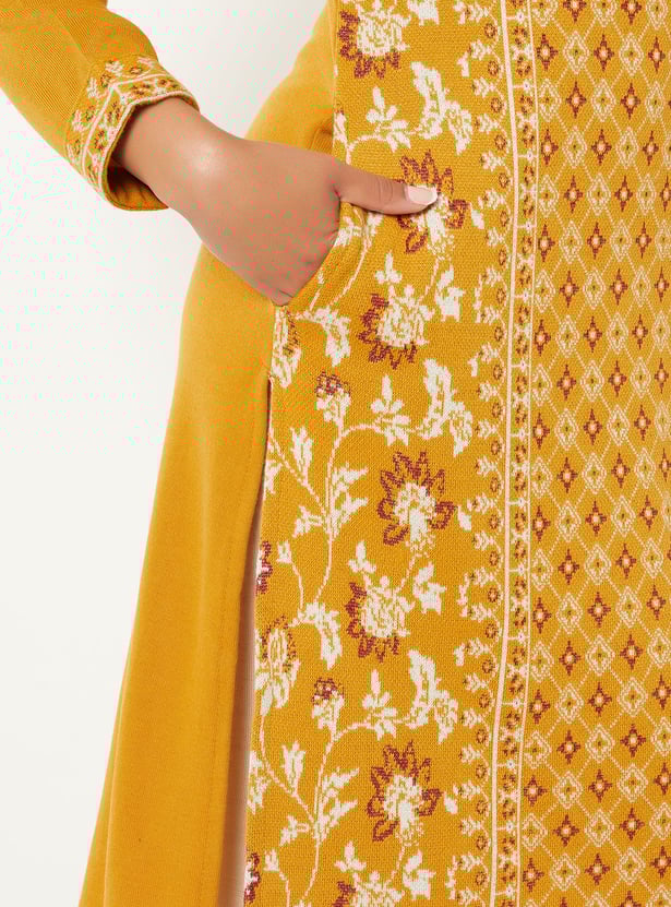 Women Knit Straight Winter Kurta