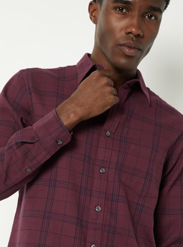 Men Checked Regular Fit Shirt