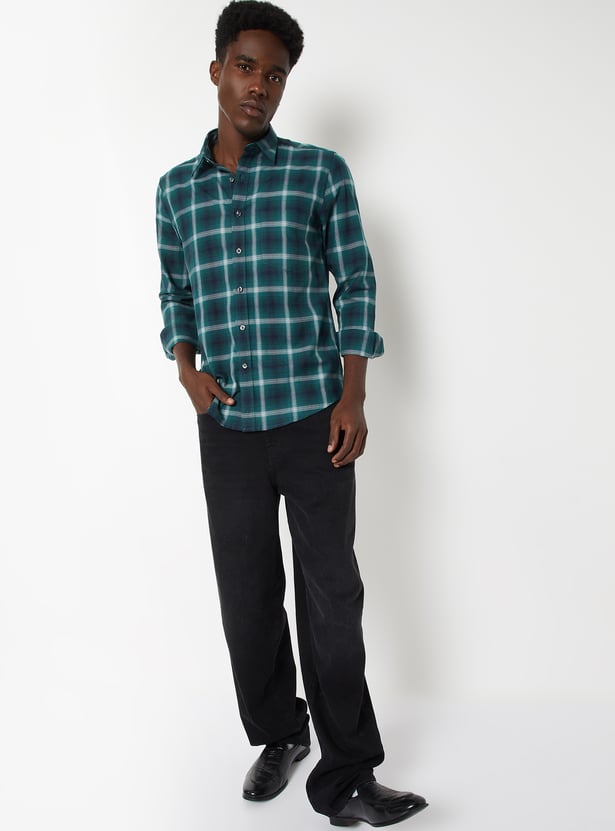 Men Checked Regular Fit Shirt