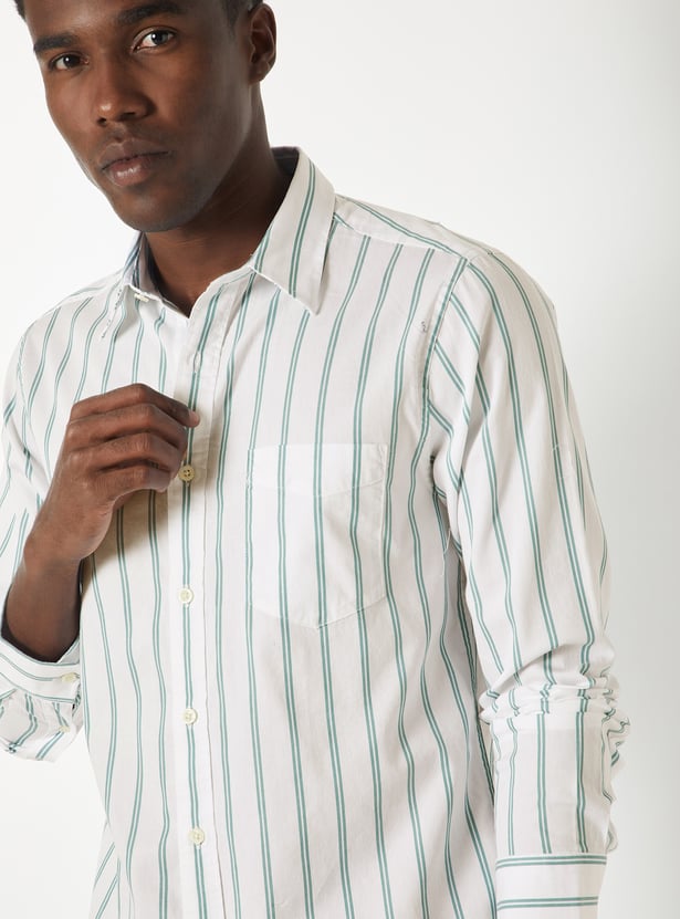 Men Striped Slim Fit Shirt