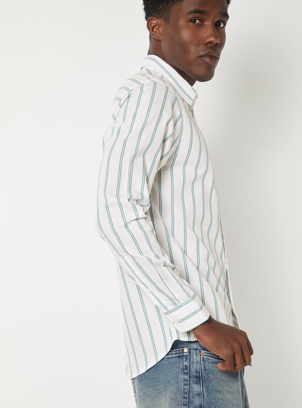 Men Striped Slim Fit Shirt