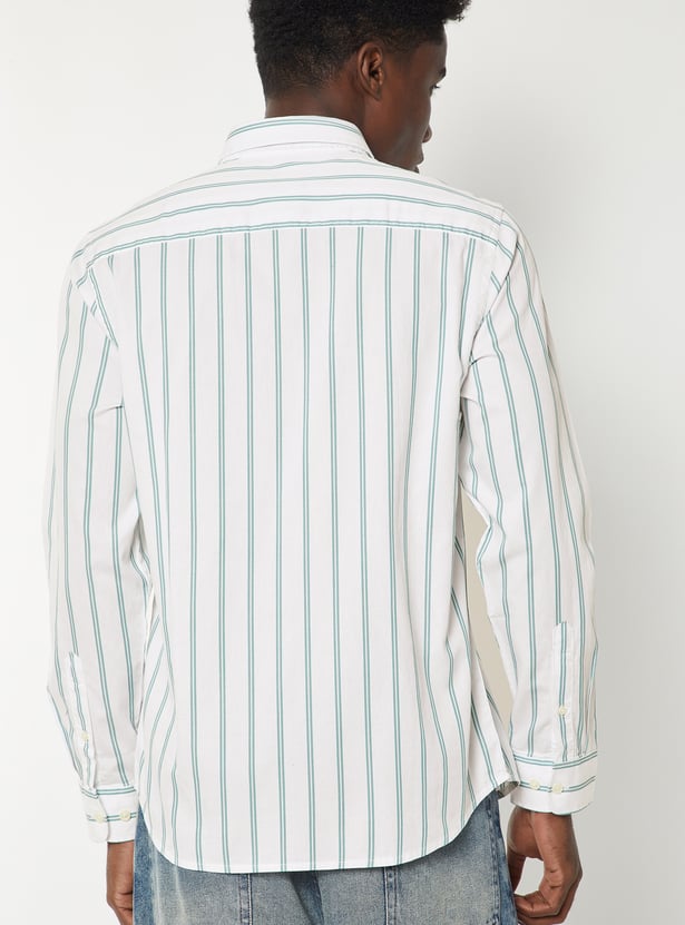 Men Striped Slim Fit Shirt