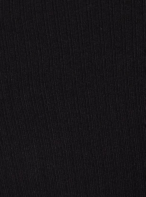 Women Scalloped Trim Knit Top