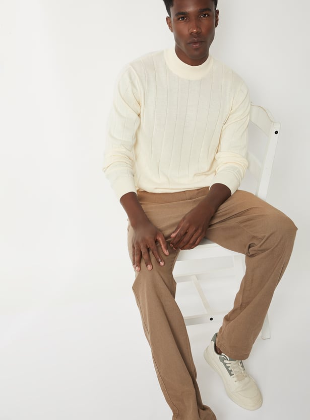 Men Knit Slim Fit Sweater