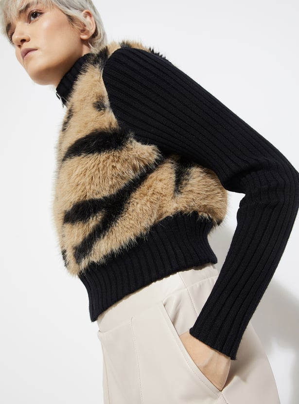 ALAYA F x URB_N Women Faux Fur Jacket