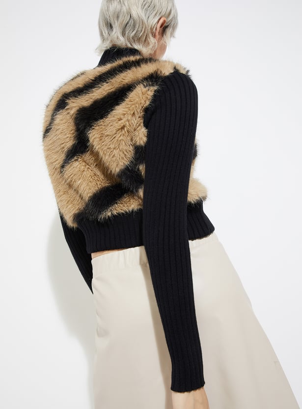 ALAYA F x URB_N Women Faux Fur Jacket