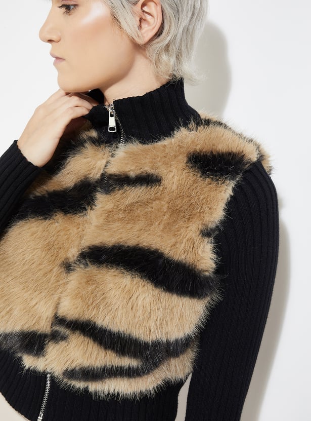 ALAYA F x URB_N Women Faux Fur Jacket