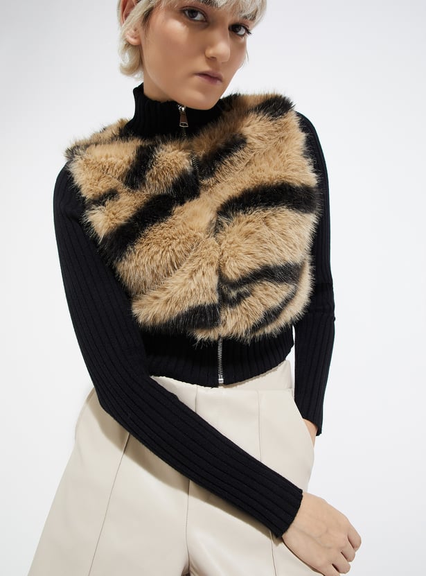 ALAYA F x URB_N Women Faux Fur Jacket