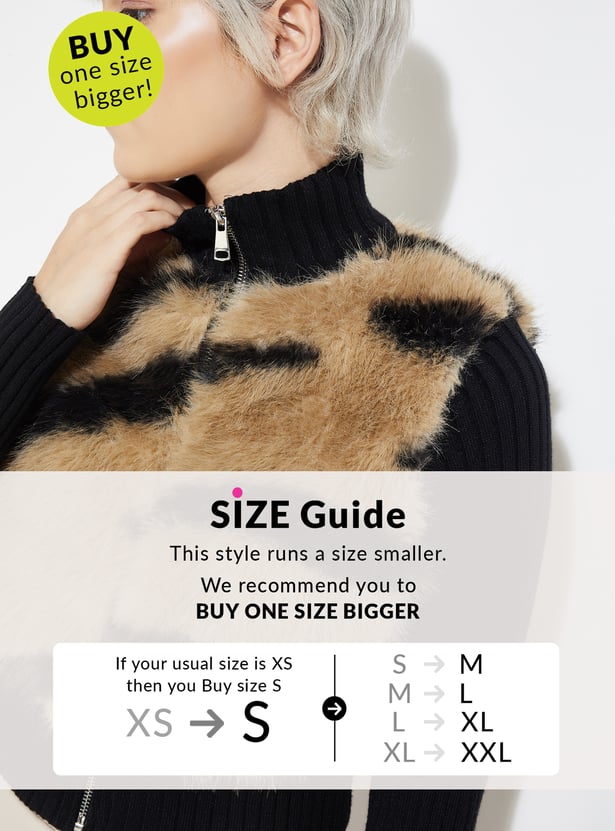 ALAYA F x URB_N Women Faux Fur Jacket