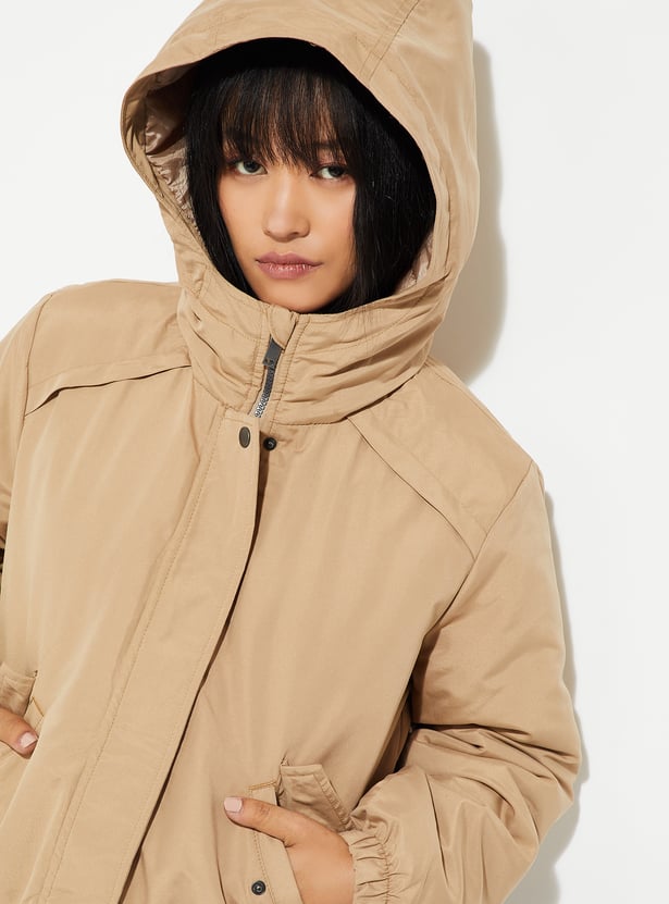 URB_N Women Solid Hooded Jacket