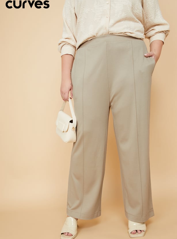 Women Textured Trousers