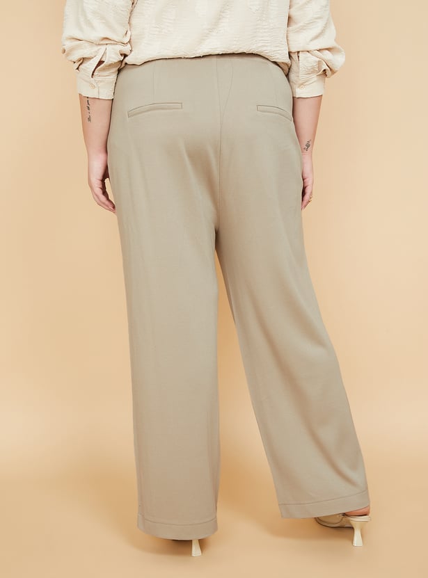 Women Textured Trousers