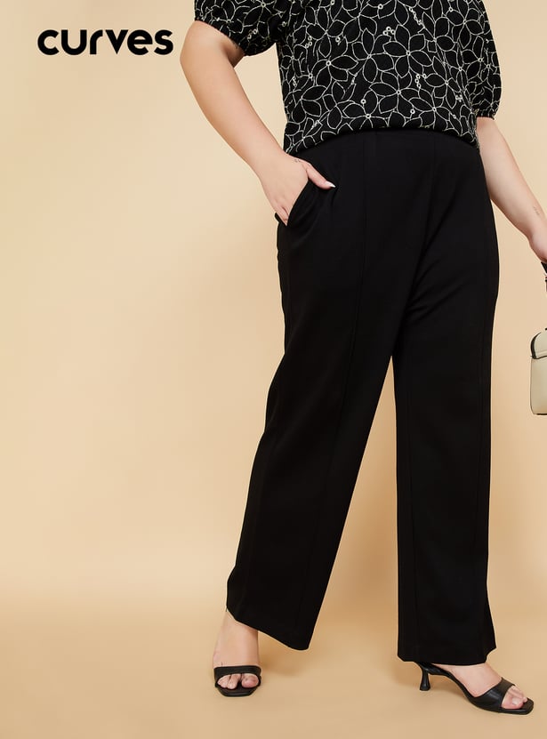 Women Textured Trousers
