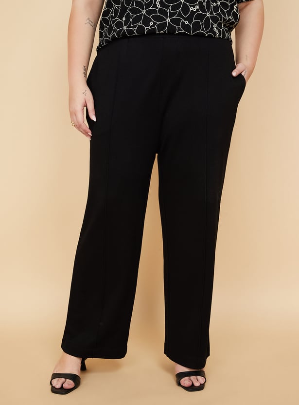 Women Textured Trousers