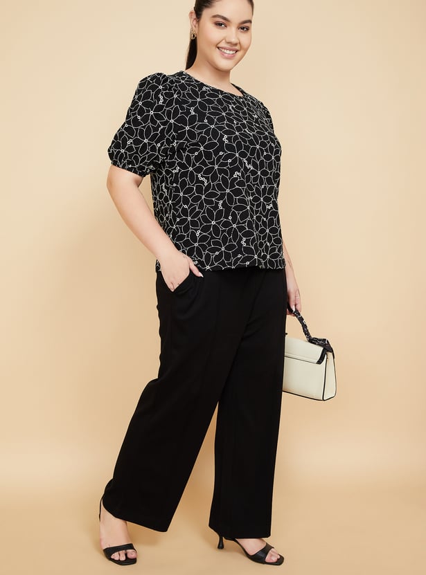 Women Textured Trousers