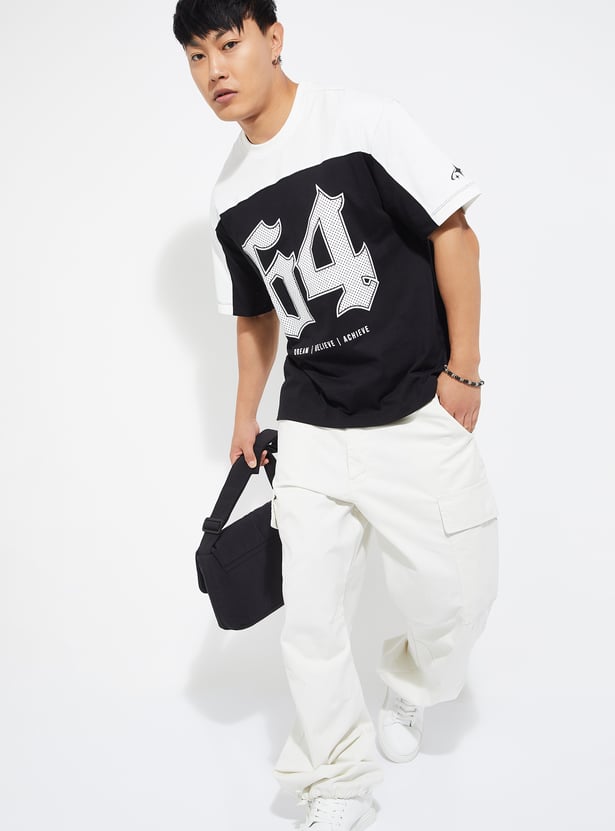 Buy URB_N Men Colourblock Oversized T-shirt Online at just Rs