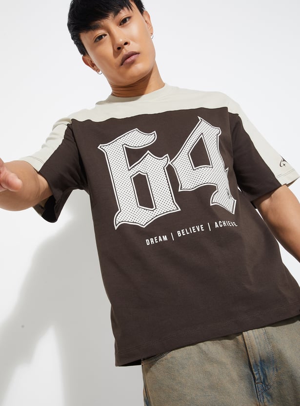 URB_N Men Colourblock Oversized T-shirt