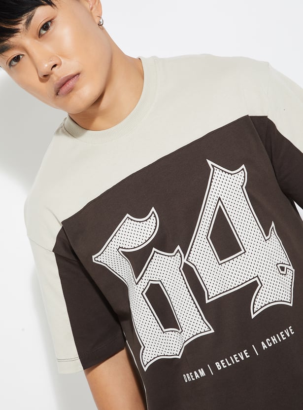 URB_N Men Colourblock Oversized T-shirt