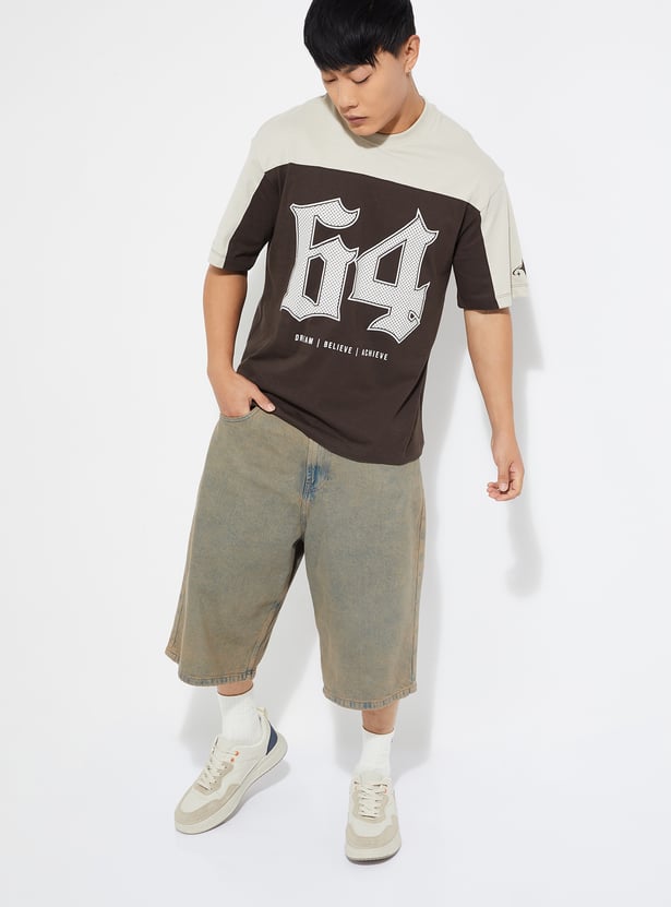 URB_N Men Colourblock Oversized T-shirt