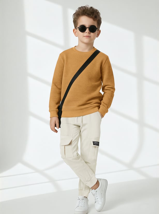Boys Knit Oversized Sweatshirt