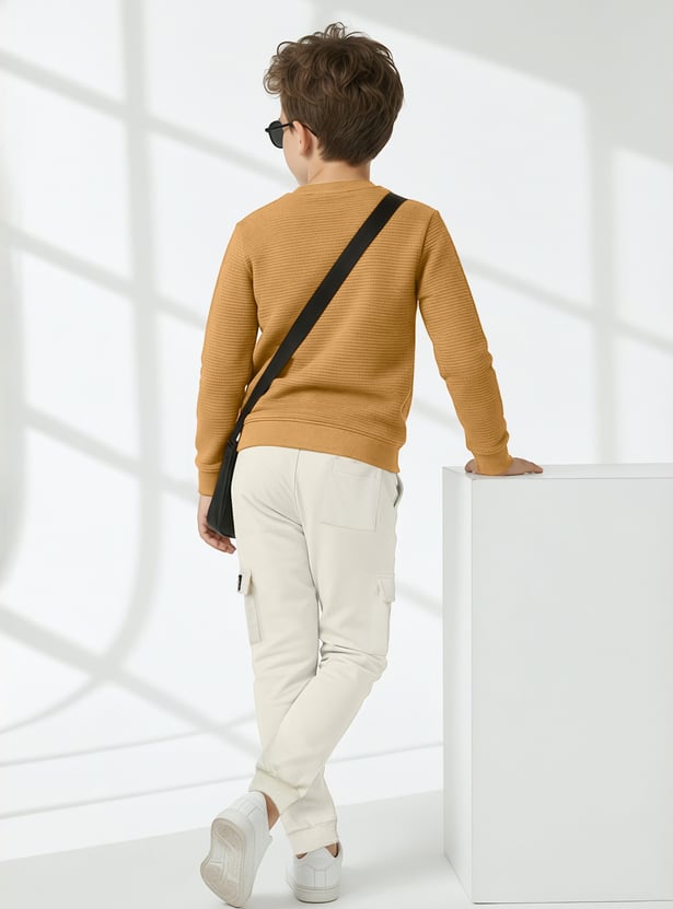 Boys Knit Oversized Sweatshirt