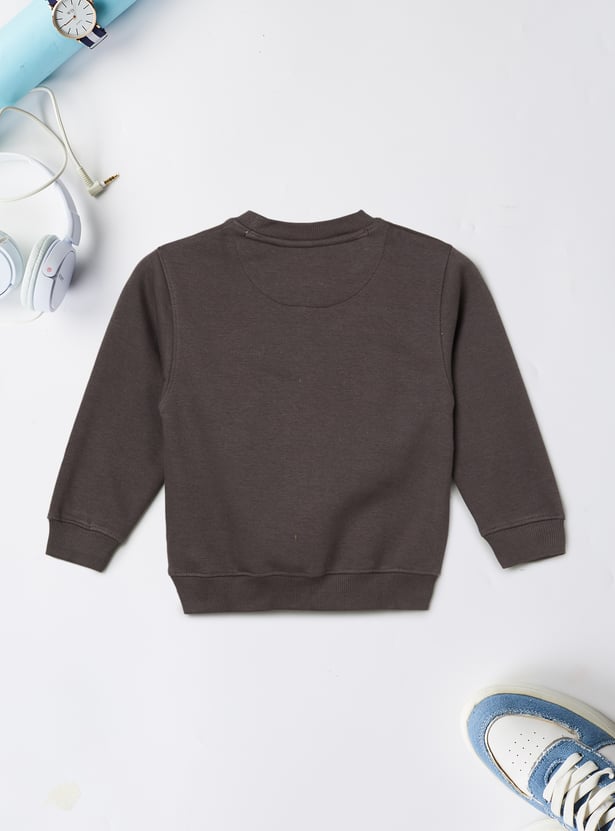 Boys Printed Fleece Lined Sweatshirt