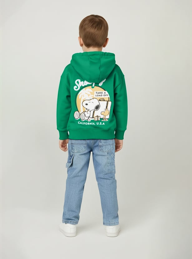 SNOOPY。 Buy Boys Snoopy Printed Oversized Hooded Sweatshirt Online at just