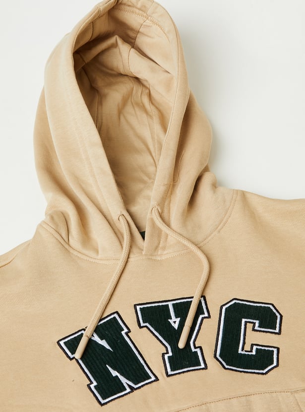 Boys Printed Fleece Lined Oversized Sweatshirt