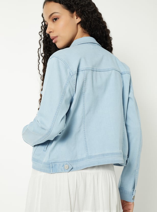 Women Washed Denim Jacket