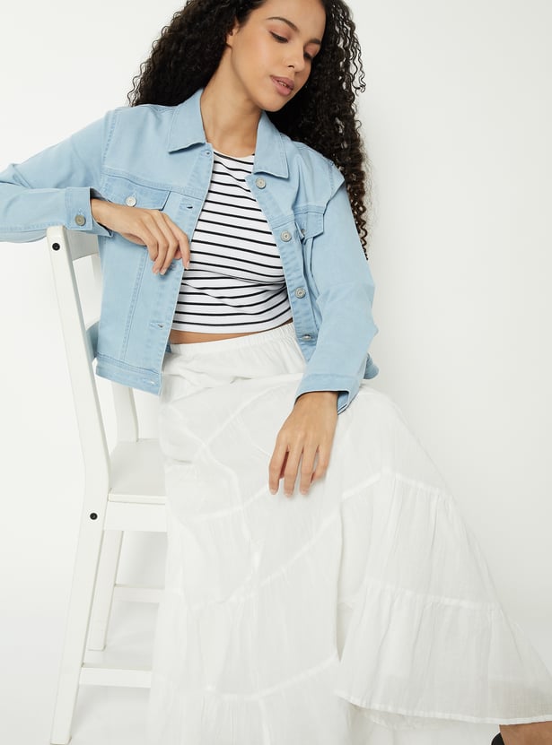 Women Washed Denim Jacket