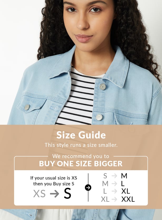 Women Washed Denim Jacket