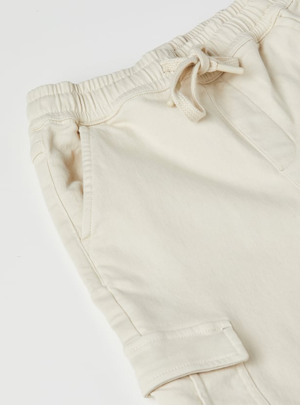 Boys Textured Cargo Joggers