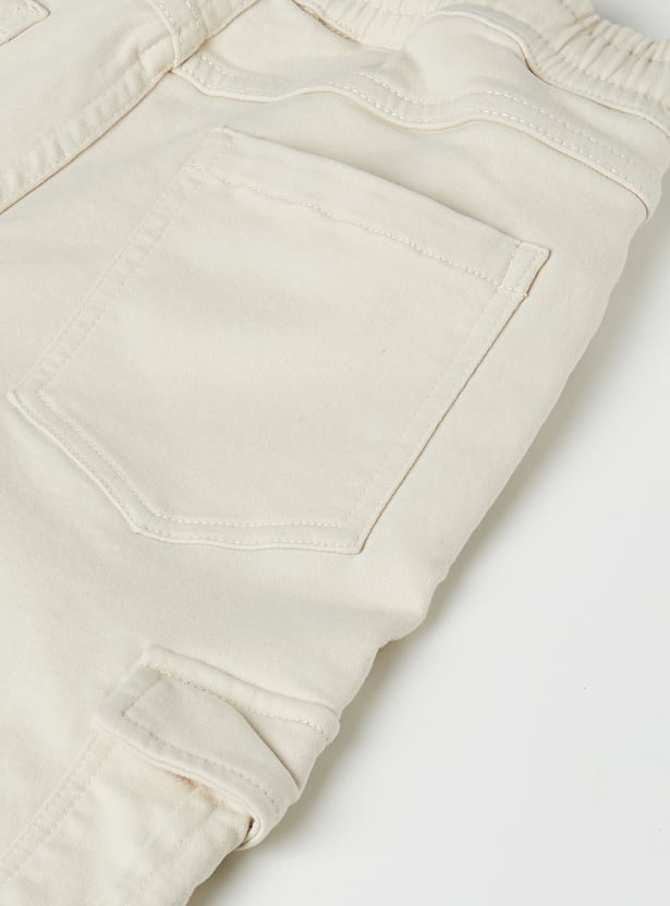 Boys Textured Cargo Joggers
