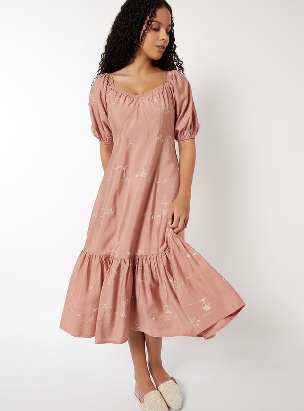 Women Printed A-line Dress